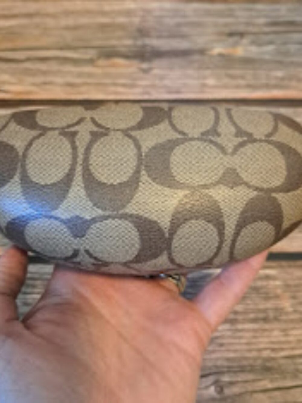 Coach Sunglass Case classics brown with Coach C's- *Case only*‎